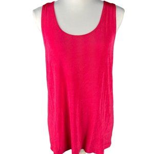 Chico's Travelers Pink Scoopneck Tank Size XL